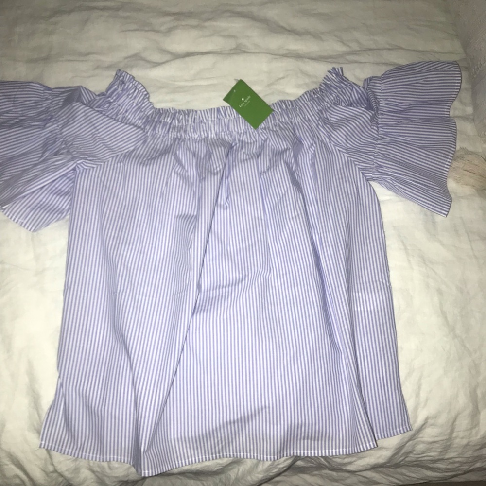 Kate spade stripe off the shoulder top